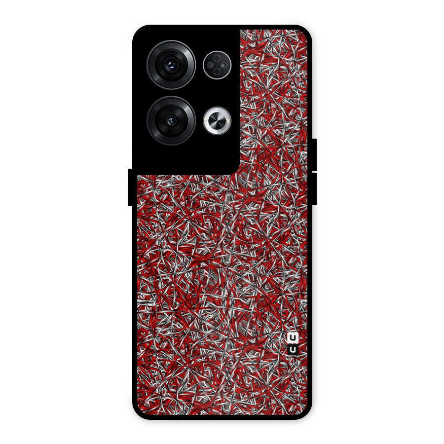 Abstract Threads Metal Back Case for Oppo Reno8 Pro 5G