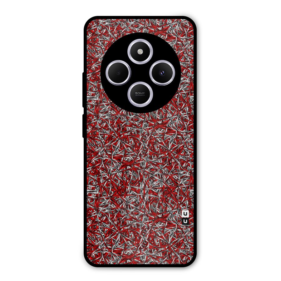 Abstract Threads Metal Back Case for Poco C75 5G