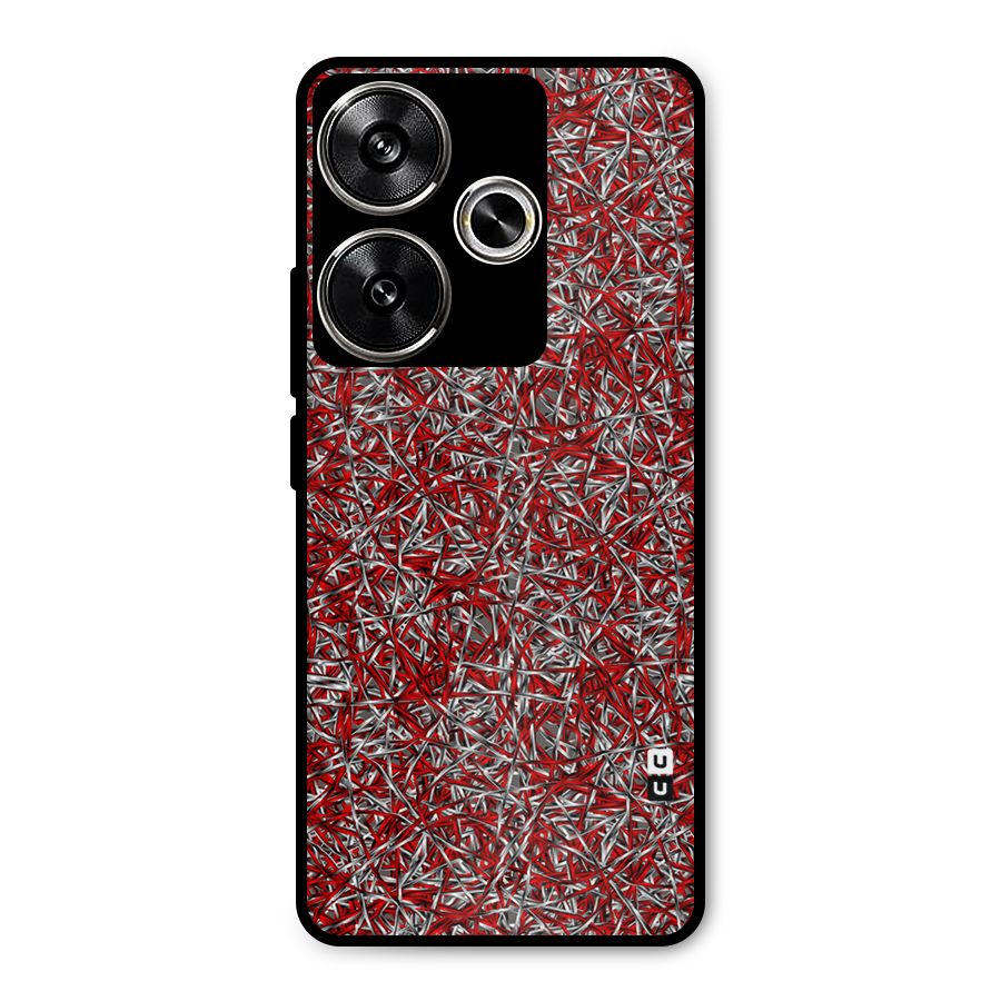 Abstract Threads Metal Back Case for Poco F6