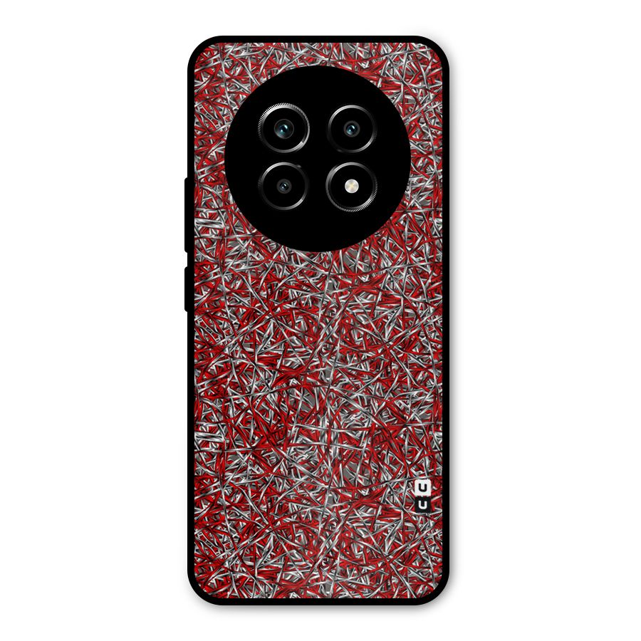 Abstract Threads Metal Back Case for Realme 13 Pro
