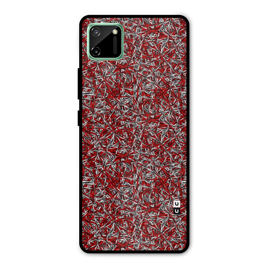 Abstract Threads Metal Back Case for Realme C11