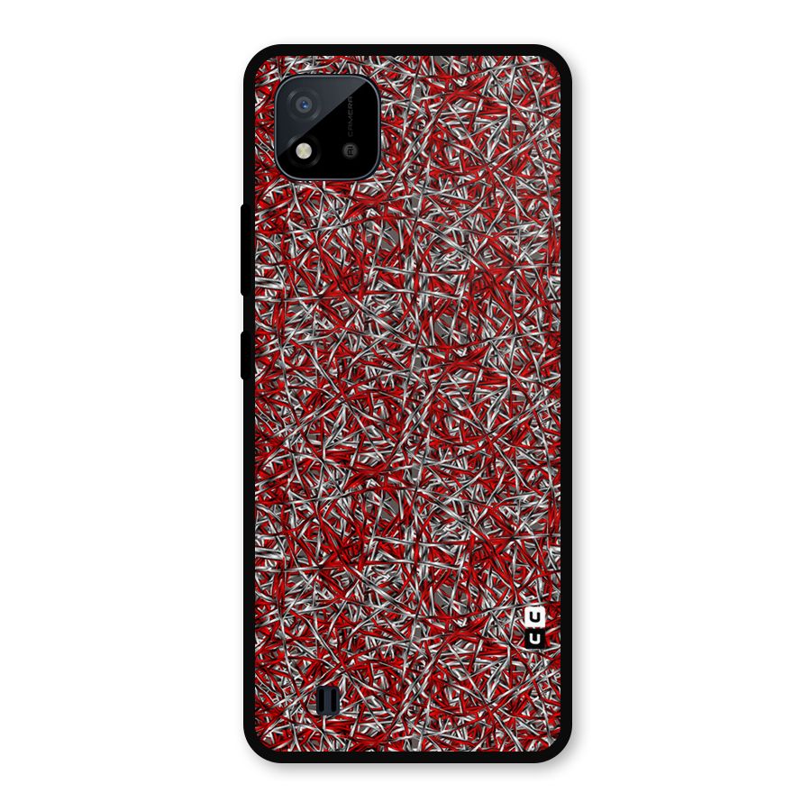 Abstract Threads Metal Back Case for Realme C11 2021