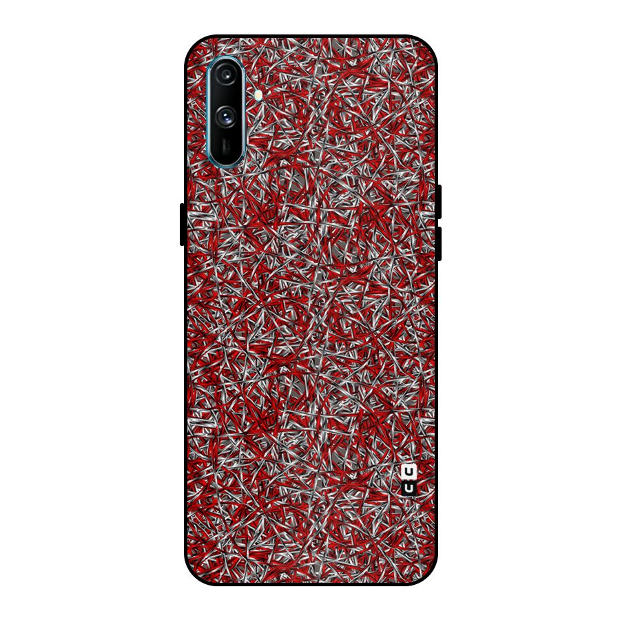 Abstract Threads Metal Back Case for Realme C3