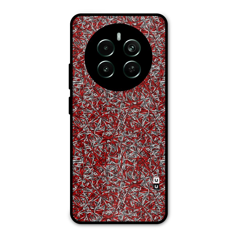 Abstract Threads Metal Back Case for Realme Narzo 70 Pro