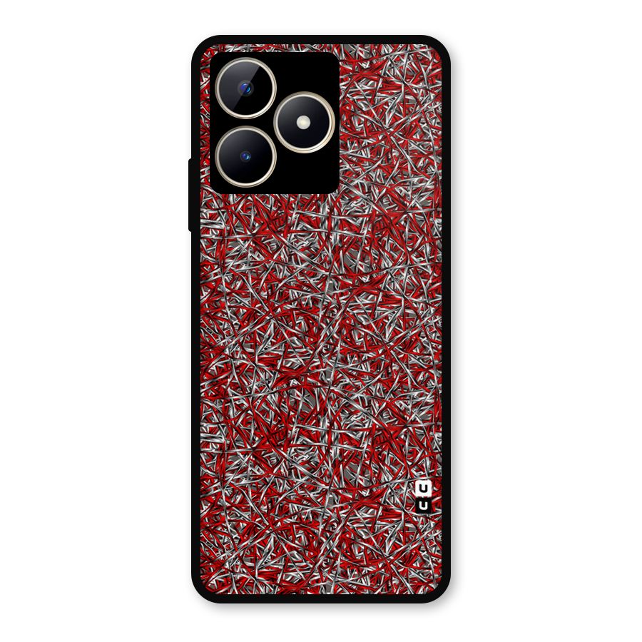 Abstract Threads Metal Back Case for Realme Narzo N53