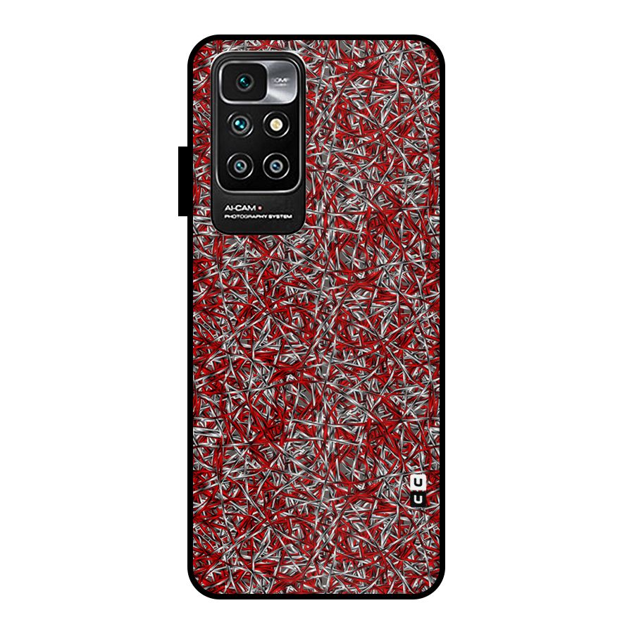 Abstract Threads Metal Back Case for Redmi 10 Prime