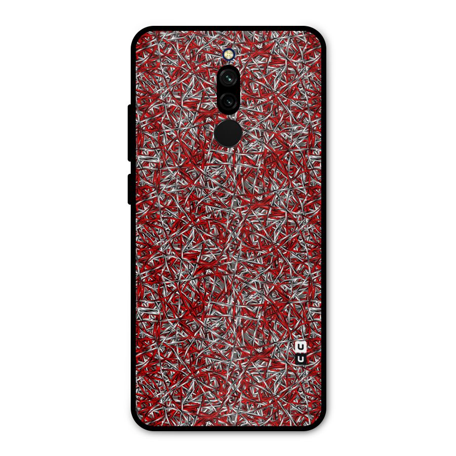 Abstract Threads Metal Back Case for Redmi 8