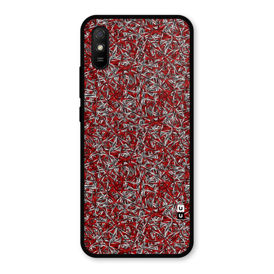 Abstract Threads Metal Back Case for Redmi 9a