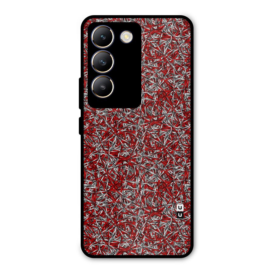 Abstract Threads Metal Back Case for Vivo T3 5G