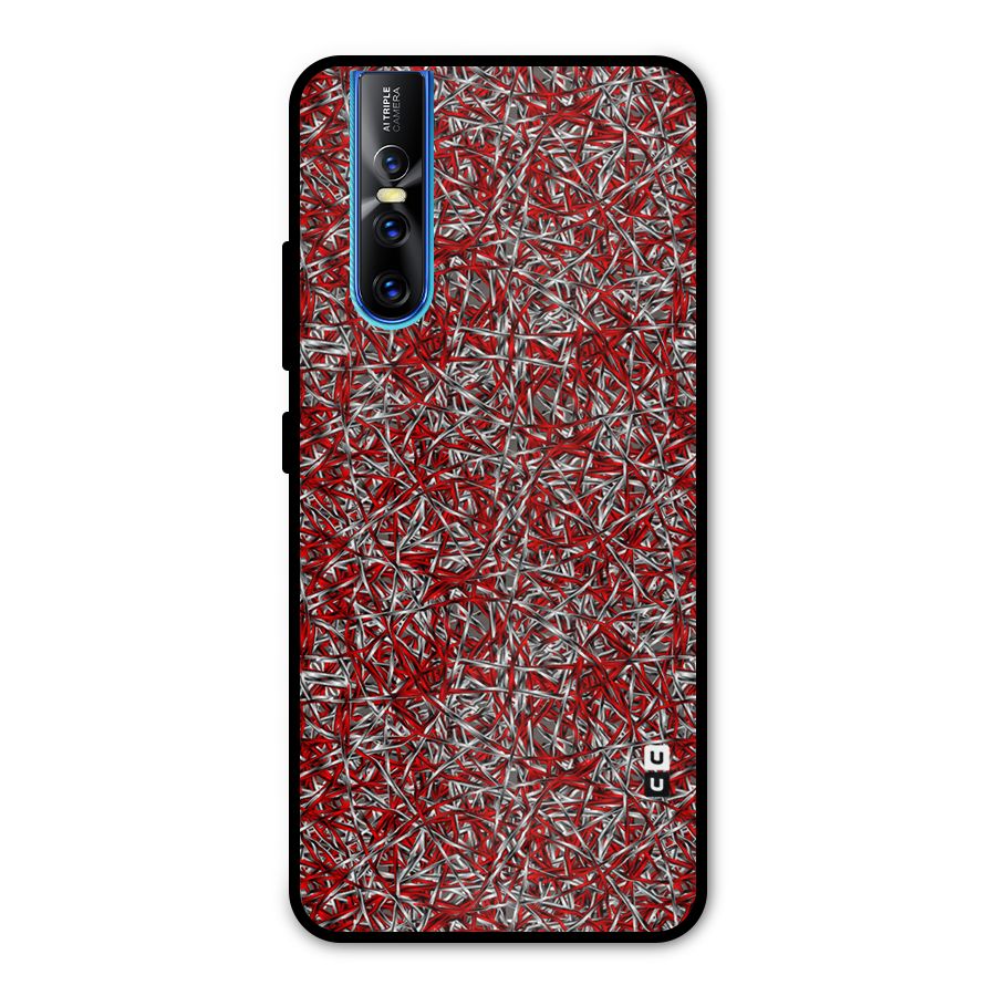 Abstract Threads Metal Back Case for Vivo V15 Pro