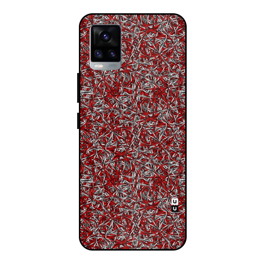Abstract Threads Metal Back Case for Vivo V20 2021