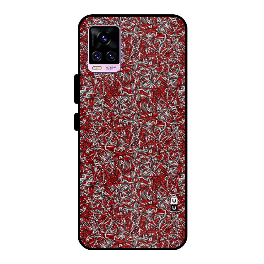 Abstract Threads Metal Back Case for Vivo V20 Pro