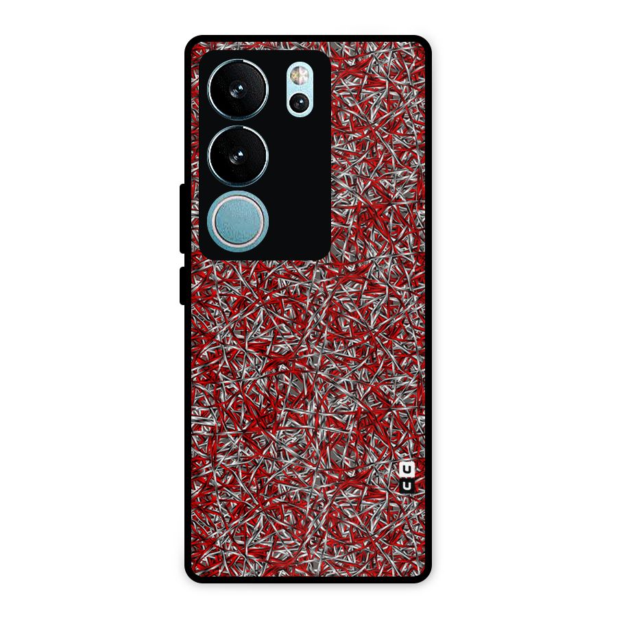 Abstract Threads Metal Back Case for Vivo V29