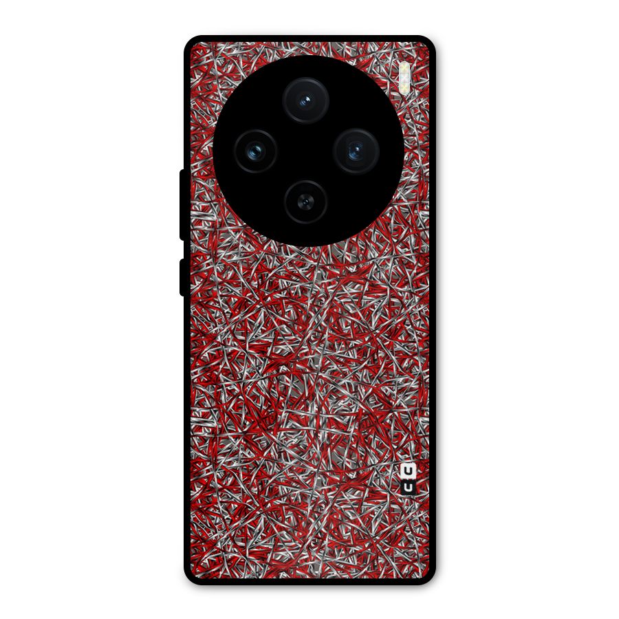 Abstract Threads Metal Back Case for Vivo X100