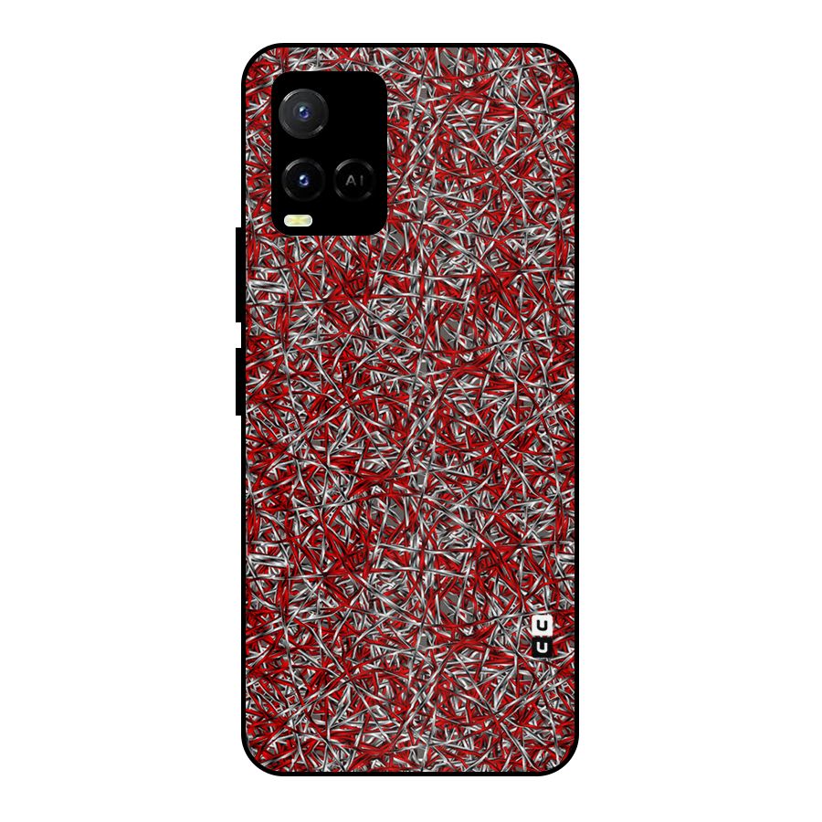 Abstract Threads Metal Back Case for Vivo Y21A
