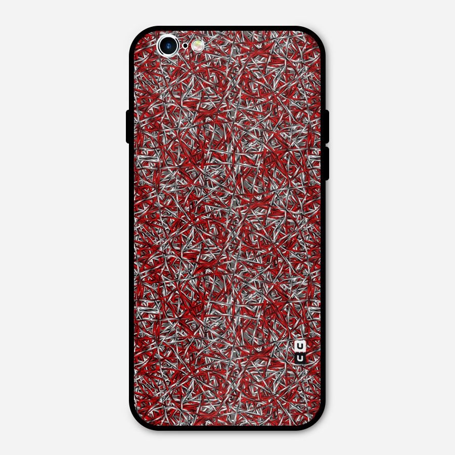 Abstract Threads Metal Back Case for iPhone 6 6s