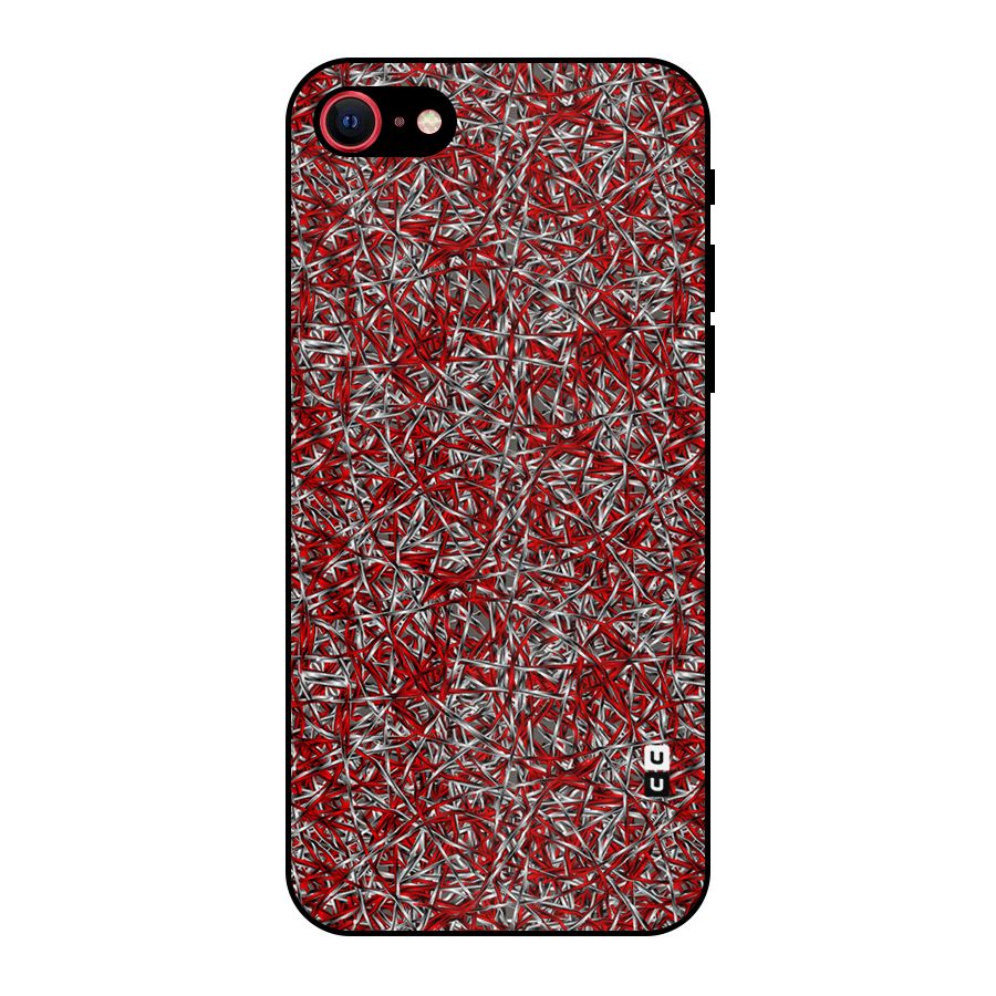 Abstract Threads Metal Back Case for iPhone 7