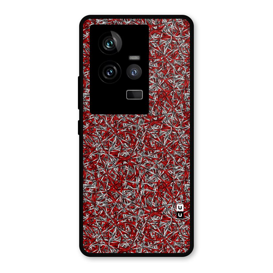 Abstract Threads Metal Back Case for iQOO 11 5G