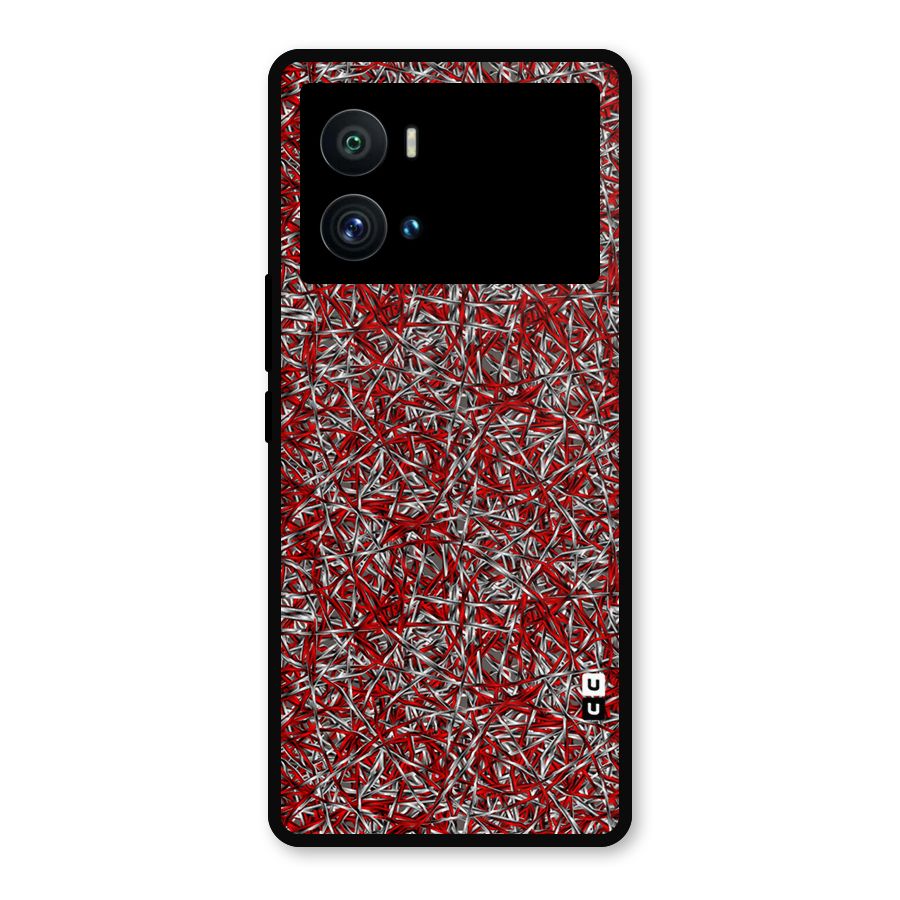 Abstract Threads Metal Back Case for iQOO 9 Pro
