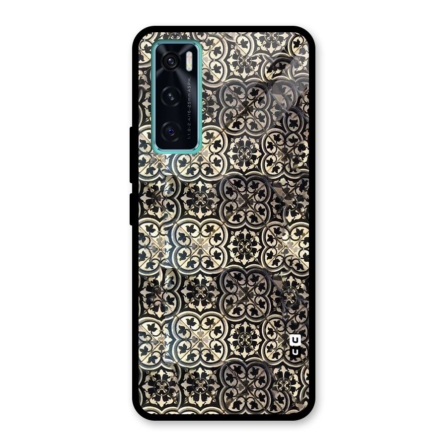 Abstract Tile Glass Back Case for Vivo V20 SE