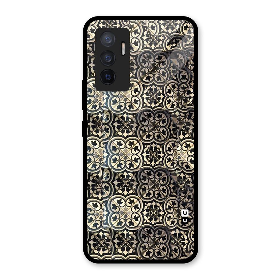 Abstract Tile Glass Back Case for Vivo V23e