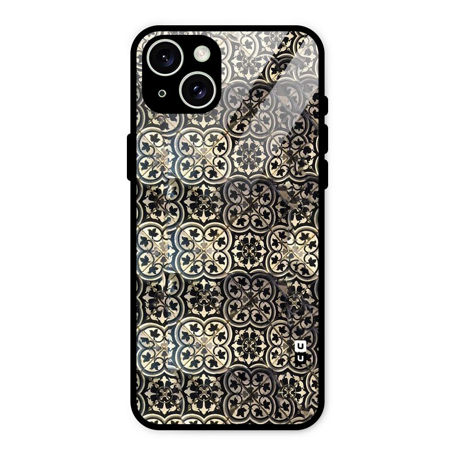 Abstract Tile Glass Back Case for iPhone 15 Plus