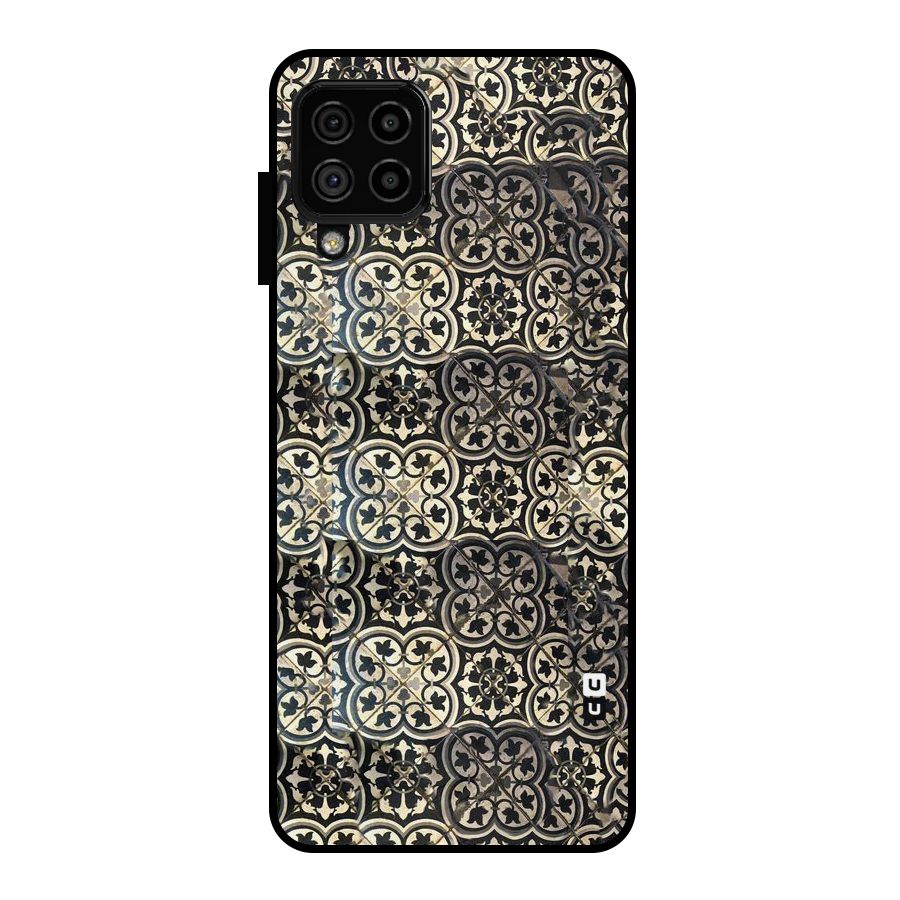 Abstract Tile Metal Back Case for Galaxy A22 4G
