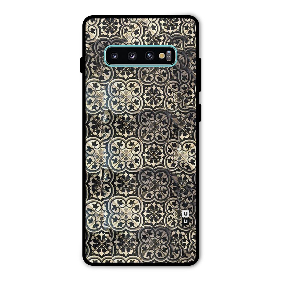 Abstract Tile Metal Back Case for Galaxy S10 Plus