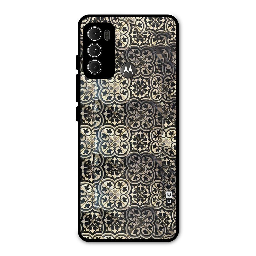 Abstract Tile Metal Back Case for Moto G60