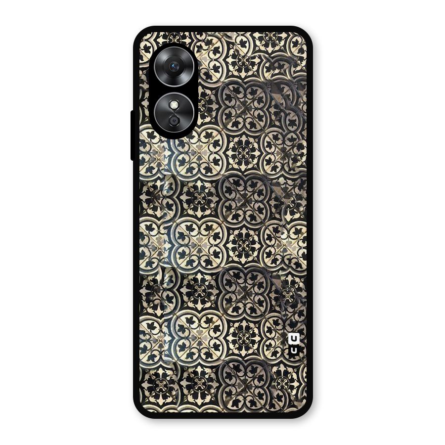 Abstract Tile Metal Back Case for Oppo A17