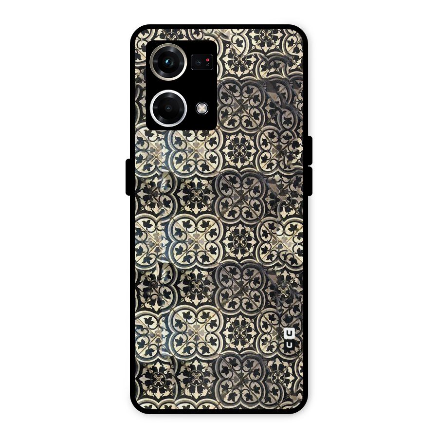 Abstract Tile Metal Back Case for Oppo F21 Pro 4G