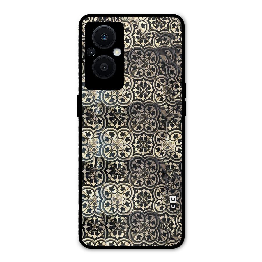Abstract Tile Metal Back Case for Oppo F21s Pro 5G