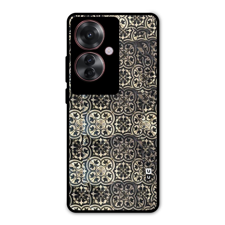 Abstract Tile Metal Back Case for Oppo F25 Pro