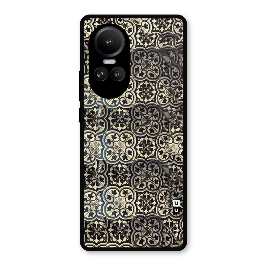 Abstract Tile Metal Back Case for Oppo Reno10 Pro