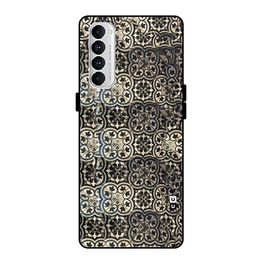 Abstract Tile Metal Back Case for Oppo Reno4 Pro