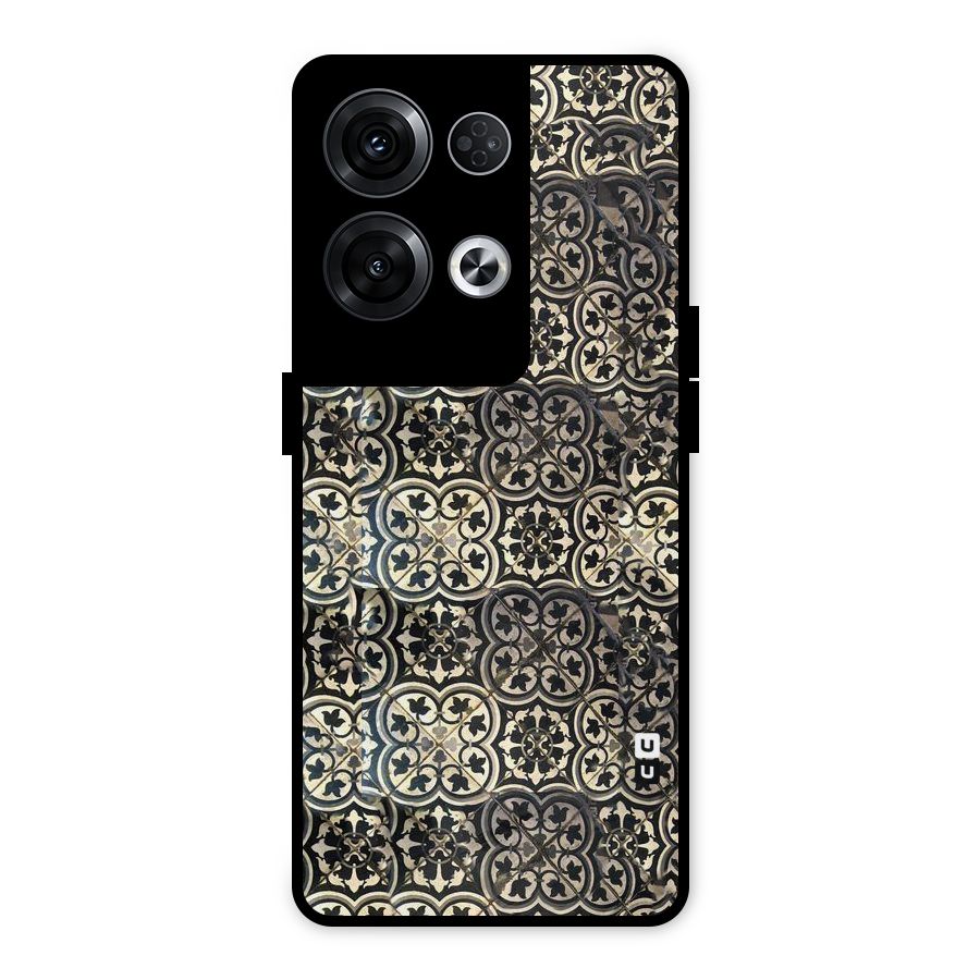 Abstract Tile Metal Back Case for Oppo Reno8 Pro 5G