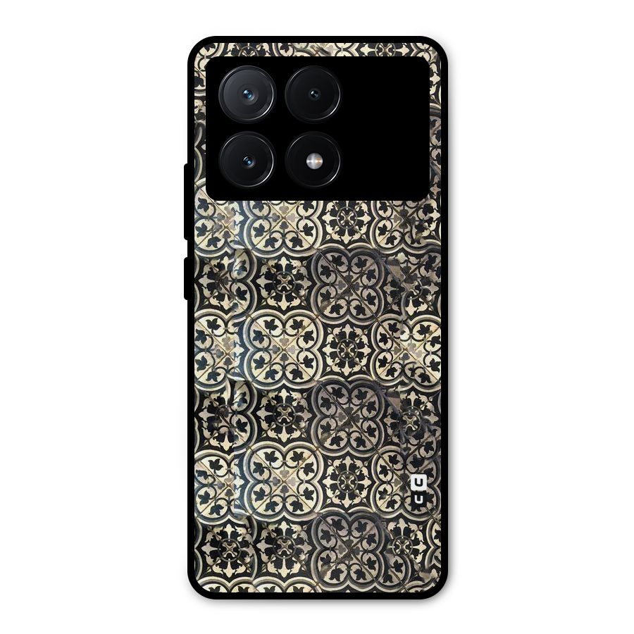Abstract Tile Metal Back Case for Poco X6 Pro