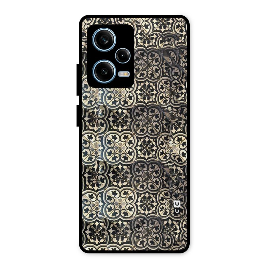 Abstract Tile Metal Back Case for Redmi Note 12 Pro