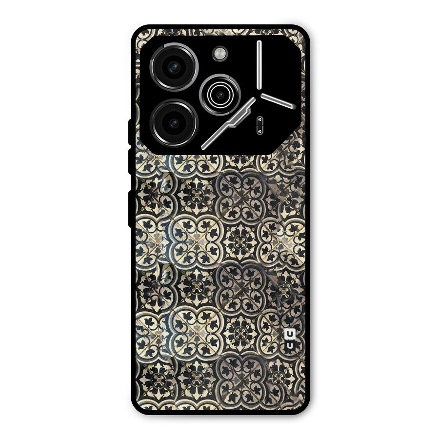 Abstract Tile Metal Back Case for Tecno Pova 6 Pro