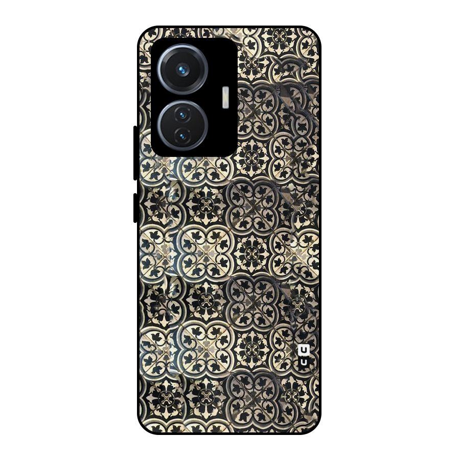 Abstract Tile Metal Back Case for Vivo T1 44W