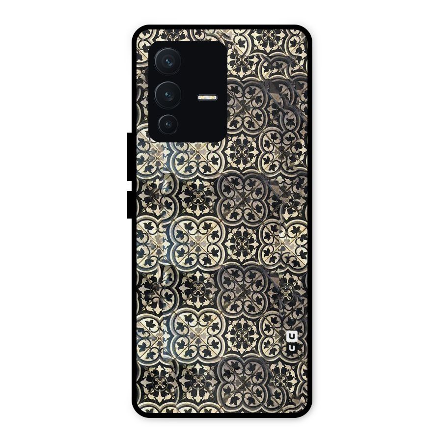 Abstract Tile Metal Back Case for Vivo V23 5G