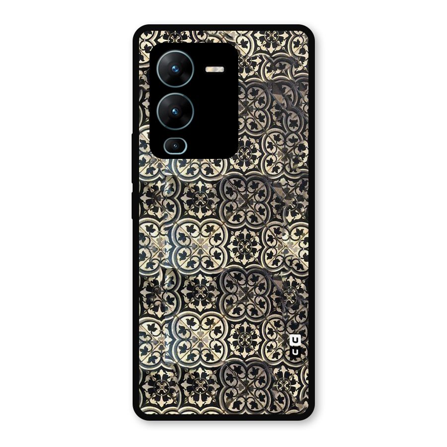 Abstract Tile Metal Back Case for Vivo V25 Pro