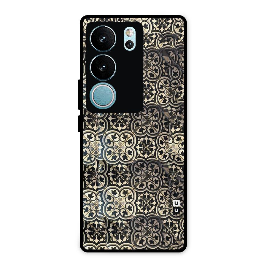 Abstract Tile Metal Back Case for Vivo V29 Pro