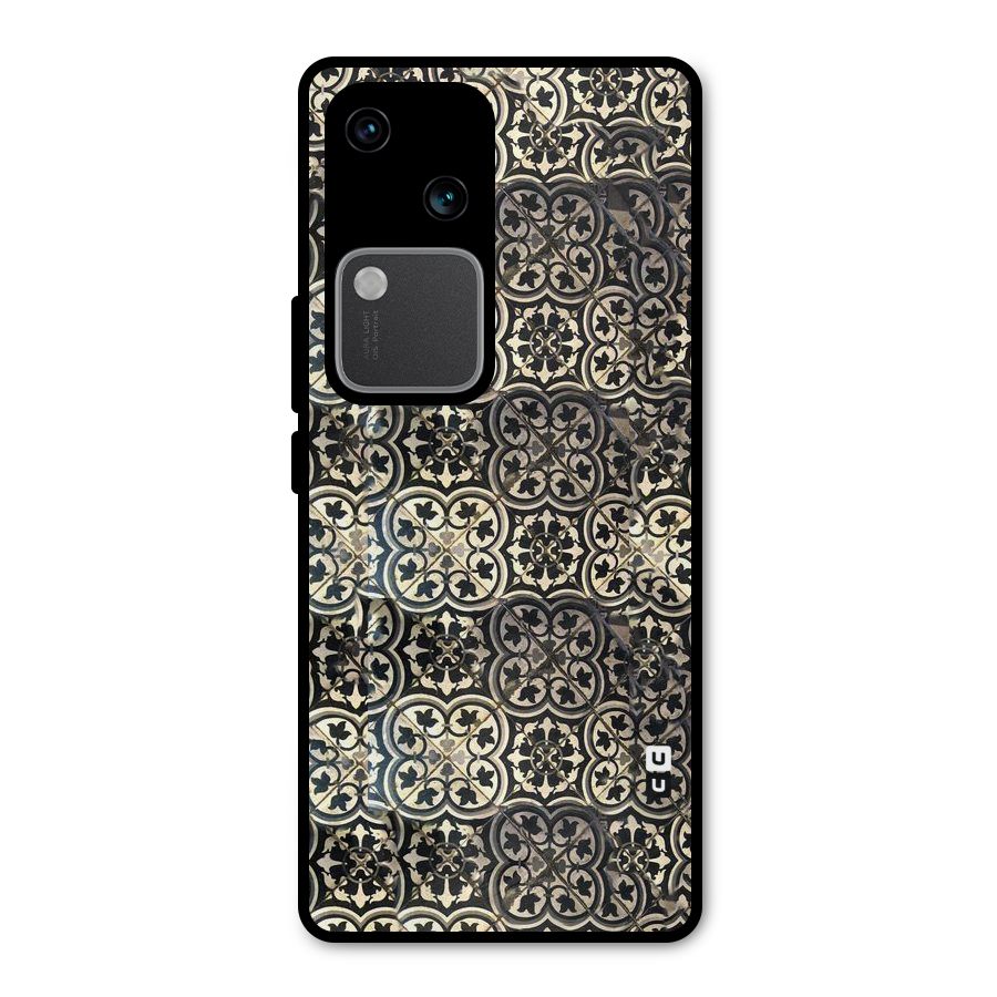 Abstract Tile Metal Back Case for Vivo V30