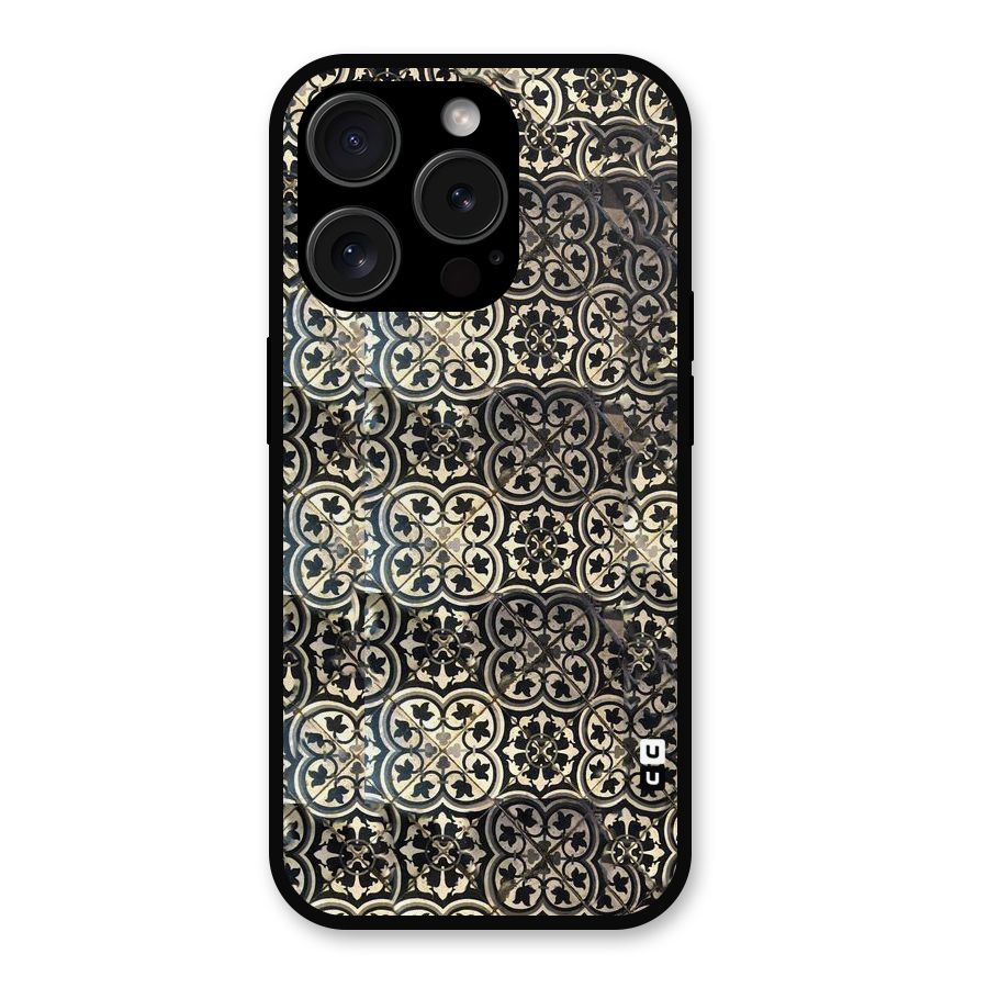 Abstract Tile Metal Back Case for iPhone 15 Pro