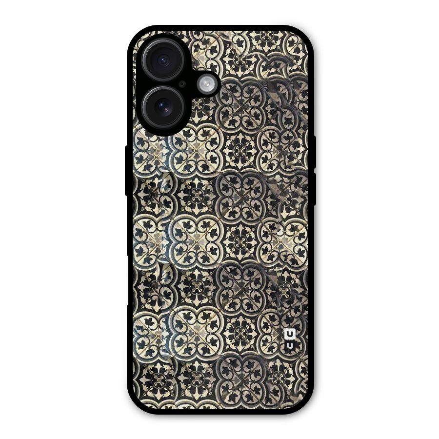 Abstract Tile Metal Back Case for iPhone 16