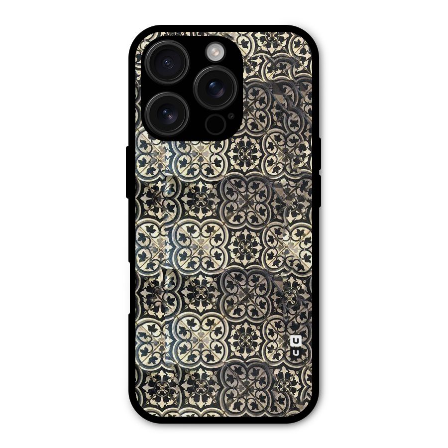 Abstract Tile Metal Back Case for iPhone 16 Pro