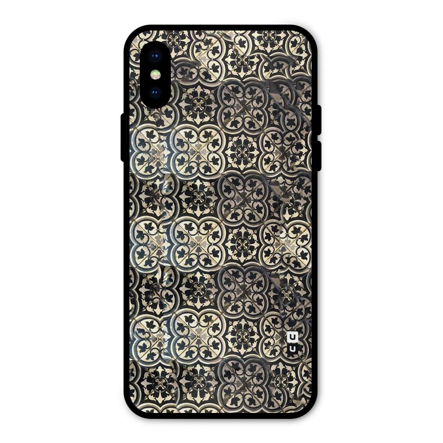 Abstract Tile Metal Back Case for iPhone X
