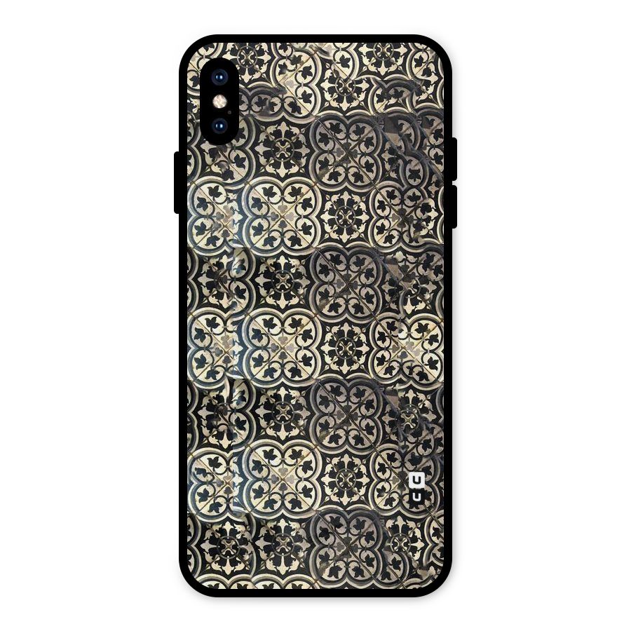 Abstract Tile Metal Back Case for iPhone XS Max