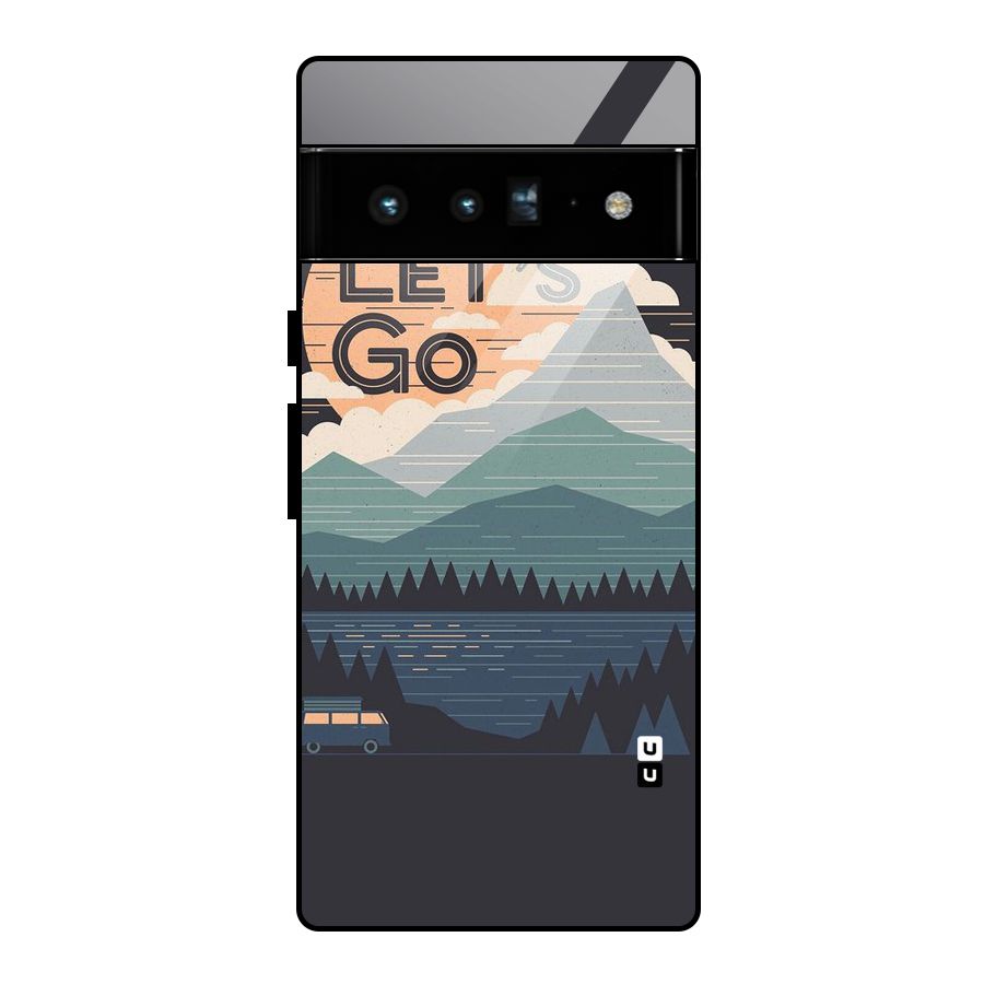 Abstract Travel Glass Back Case for Google Pixel 6 Pro